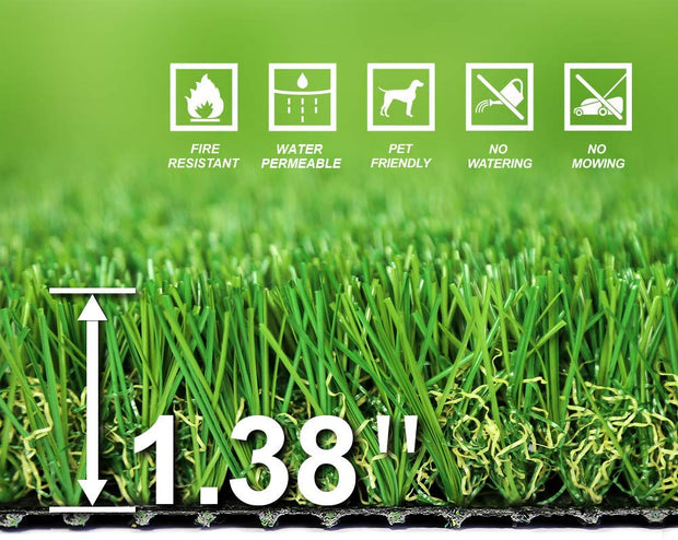 SunVilla Realistic Indoor/Outdoor Artificial Grass/Turf 6 FT x 12 FT (72 Square FT)