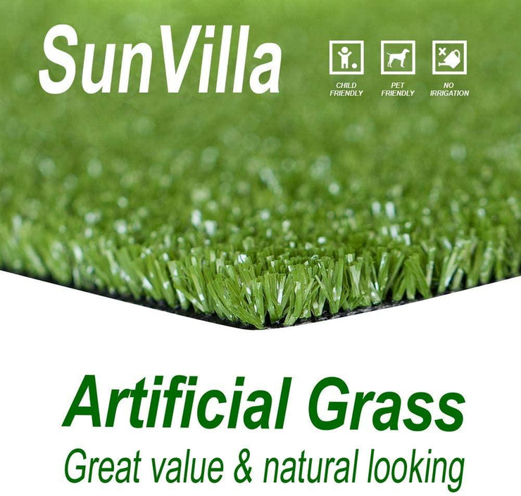 SunVilla artificial grass, artificial carpet/mat, for garden, terrace, fence, garden, wall (12FTx12-100FT)