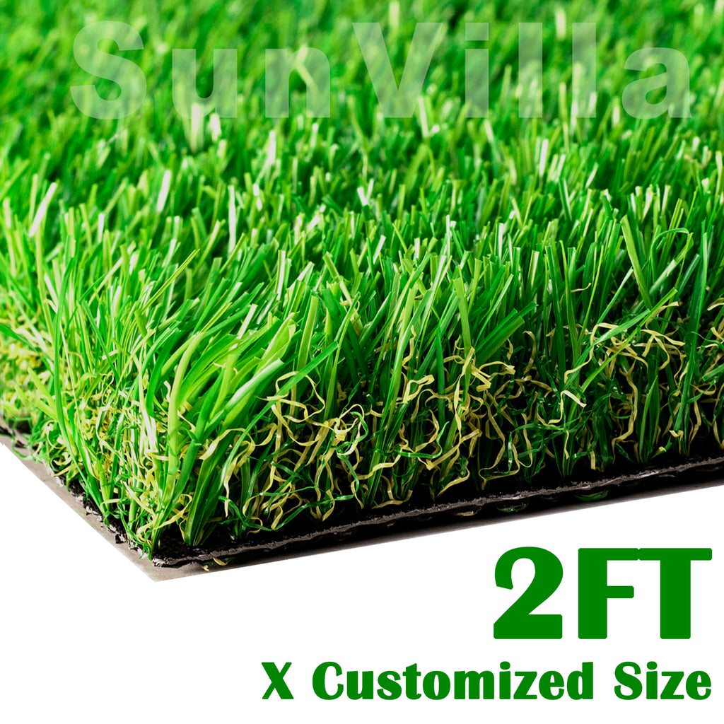 SunVilla Grass 2 FT Width by[ Custom Length ]FT Outdoor/Indoor Artific