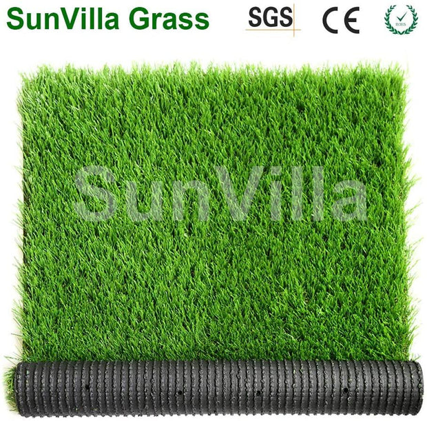 SunVilla Grass 5 FT Width by[ Custom Length ]FT Outdoor/Indoor Artificial Grass 1.38'' Pile Height