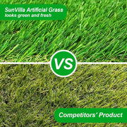 SunVilla Grass 2 FT Width by[ Custom Length ]FT Outdoor/Indoor Artificial Grass 1.38'' Pile Height
